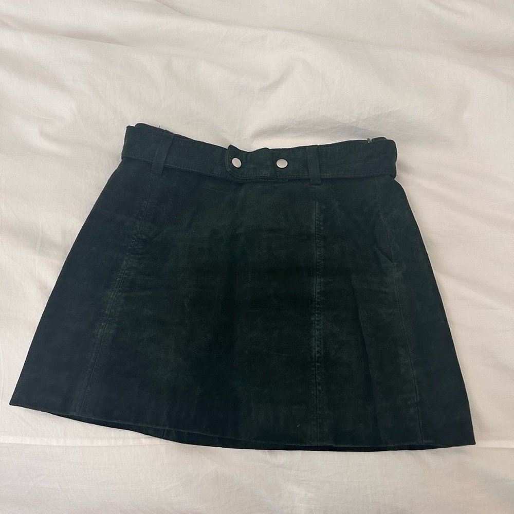 Zara Suede Green Skirt
